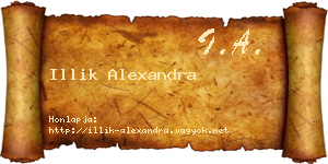 Illik Alexandra névjegykártya